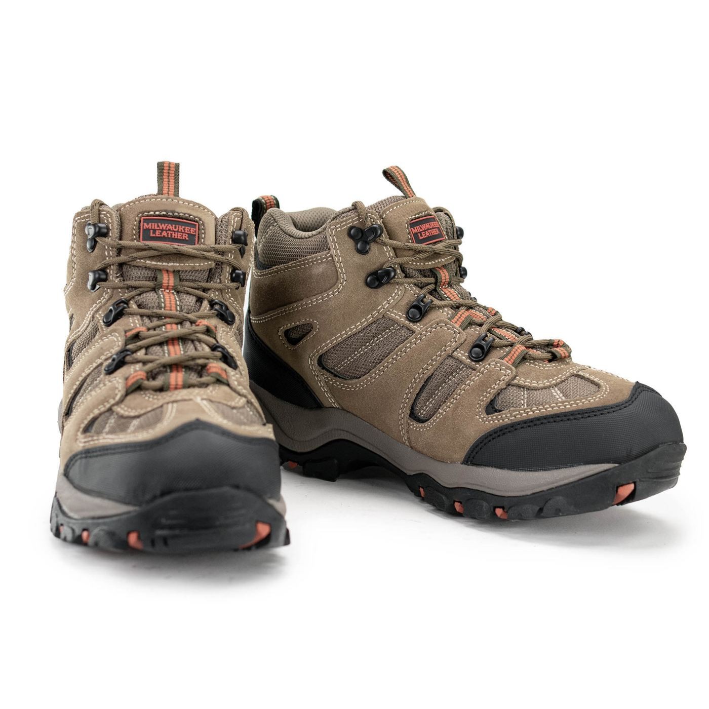 Milwaukee Leather Men's Brown Suede Lace-Up Waterproof Outdoor Hiking Boots
