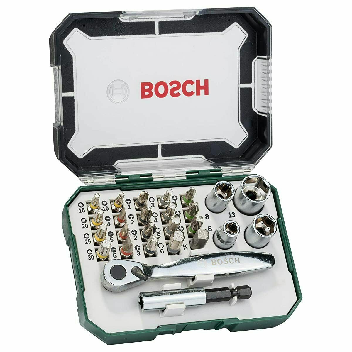 Bosch Screwdriver Bit and Ratchet Set with Colour Coding 26pcs / Crdless no ixo4