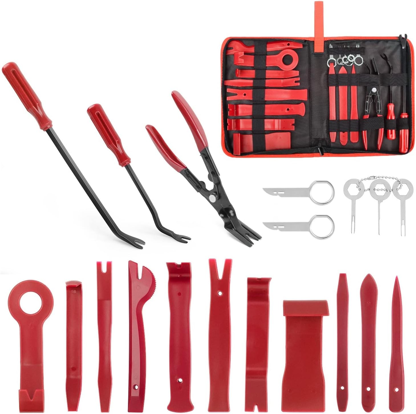 Nilight 19Pcs Auto Trim Removal Tool Set Nylon with Portable Storage Bag