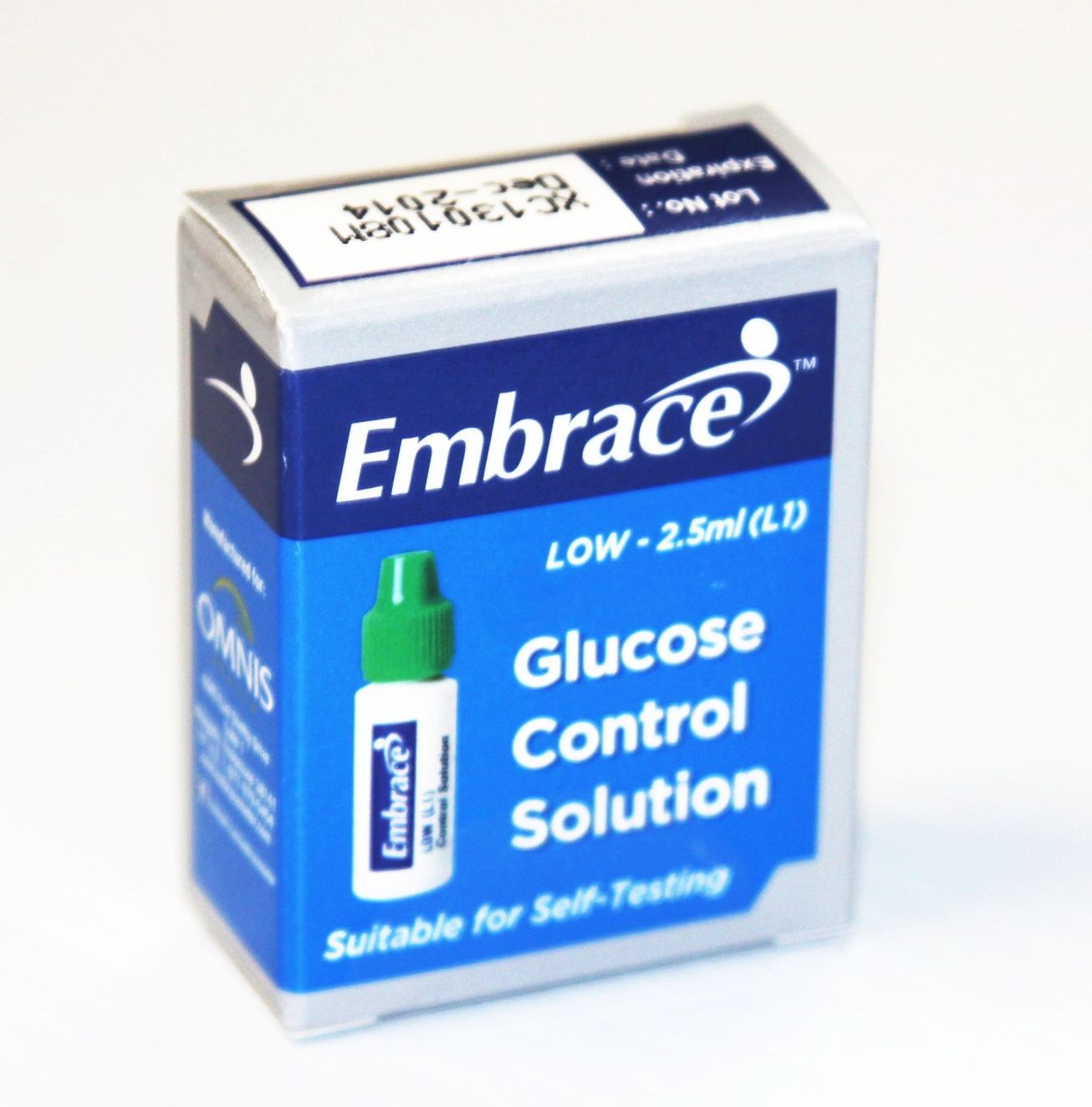 Lot of 10- Embrace (Blood Glucose Control Solution) Diabetic Testing - Low 2.5ml