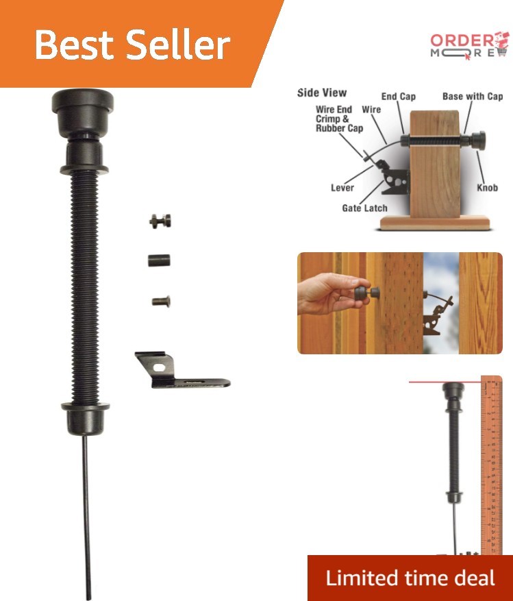 Dual Sided Gate Latch Complete Kit for Wood Vinyl Metal Fences DIY Easy