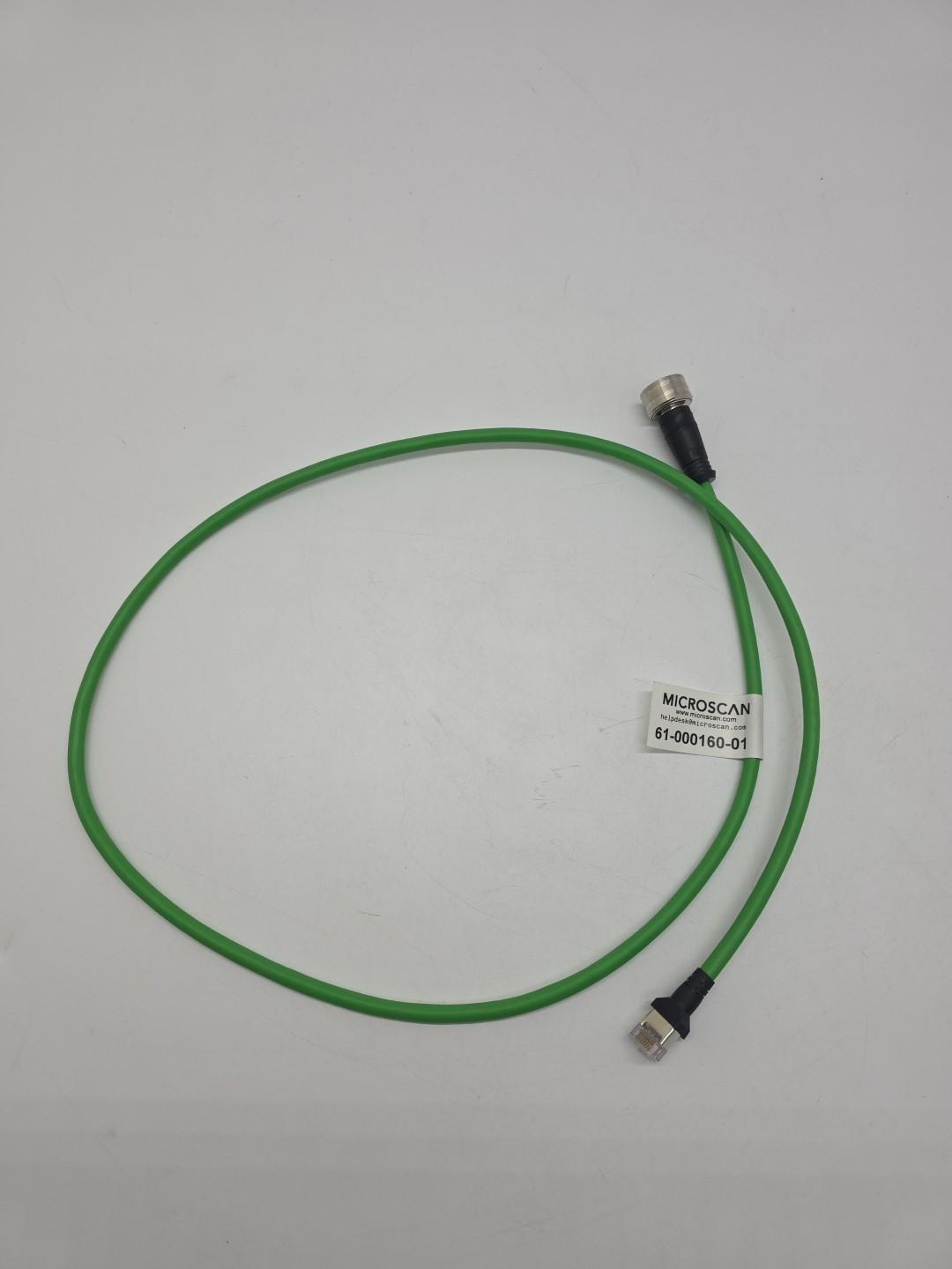 Microscan 61-000160-01 QX Cordset, M12 8-Pin Male Ultralock to RJ45 No BOX