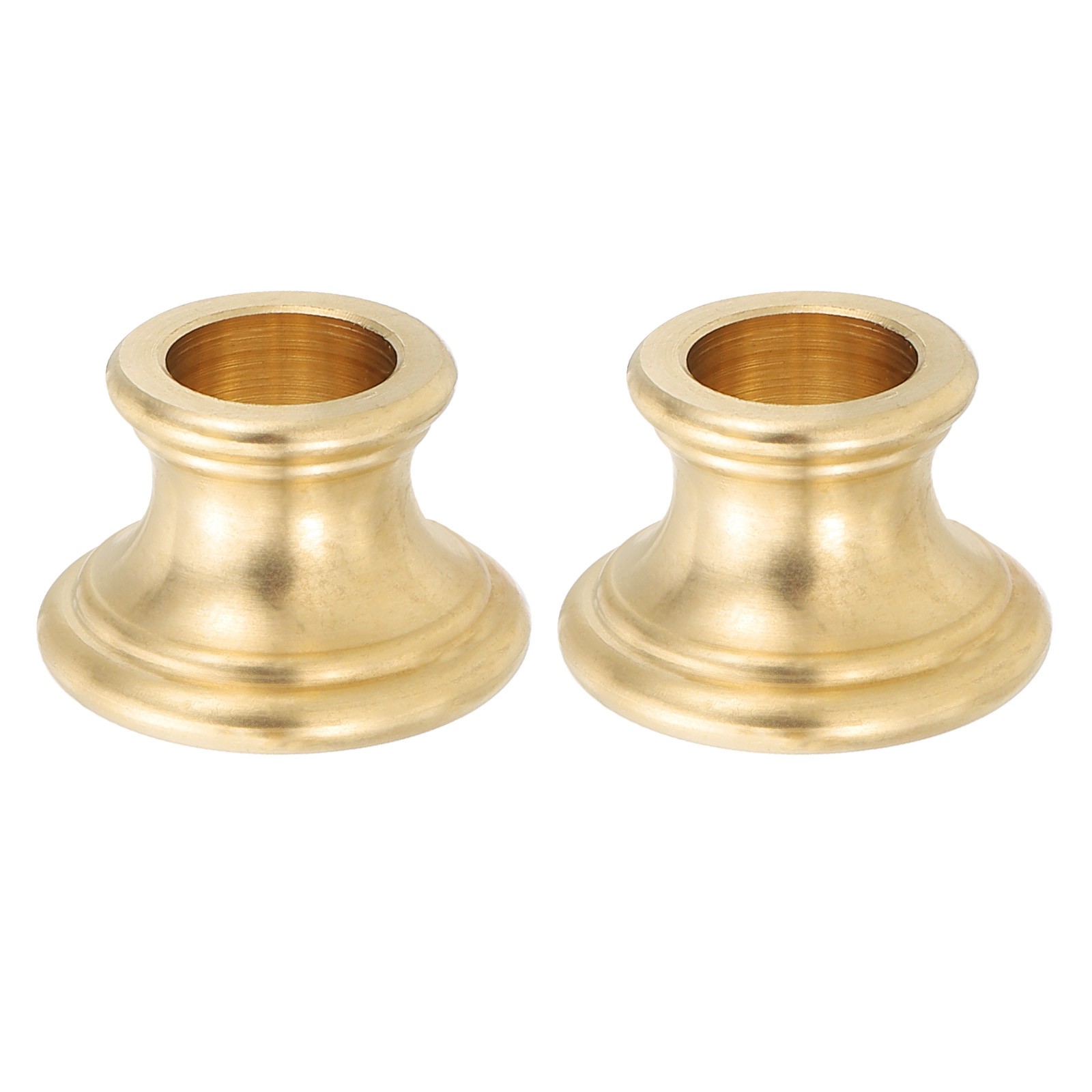 Lamp Solid Brass Neck, 2 Pcs Turned Brass Spindle Slips Lamp Finial, 22.7x15mm