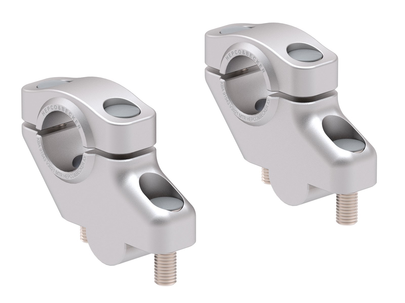 Suzuki GSX 1400 2001-2006 Offset Handlebar Risers 30mm UP,21mm -Silver BY H&B
