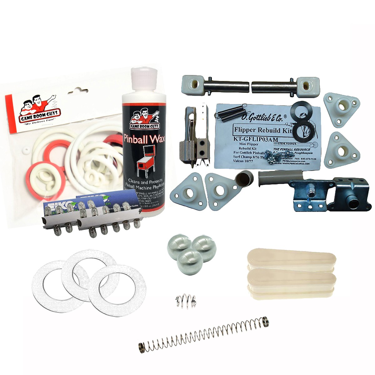 1977 Gottlieb Jungle Queen Pinball White Premium Maintenance Kit