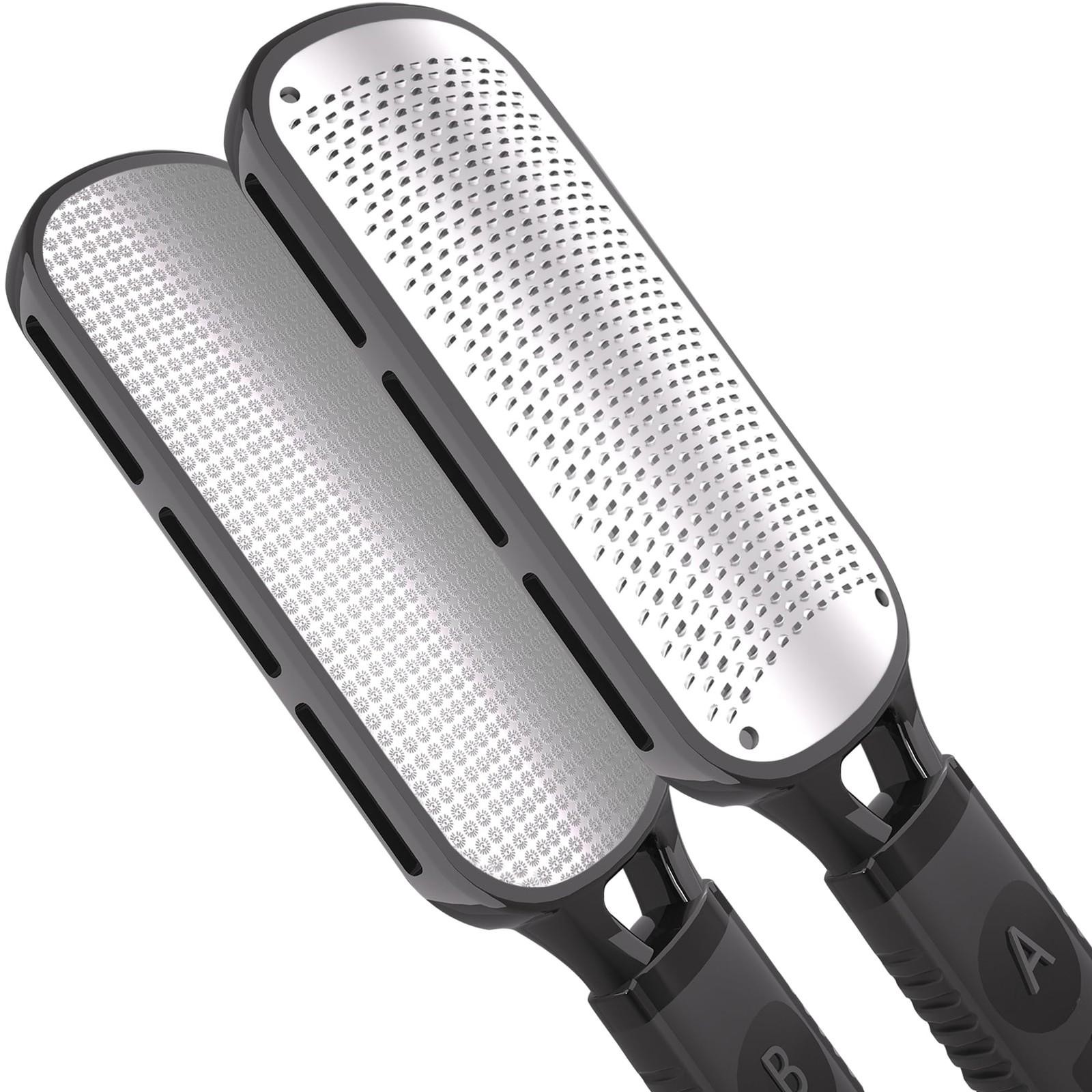 Antonki Foot File for Dead Skin, Double Sided Callus Remover for Feet, Metal