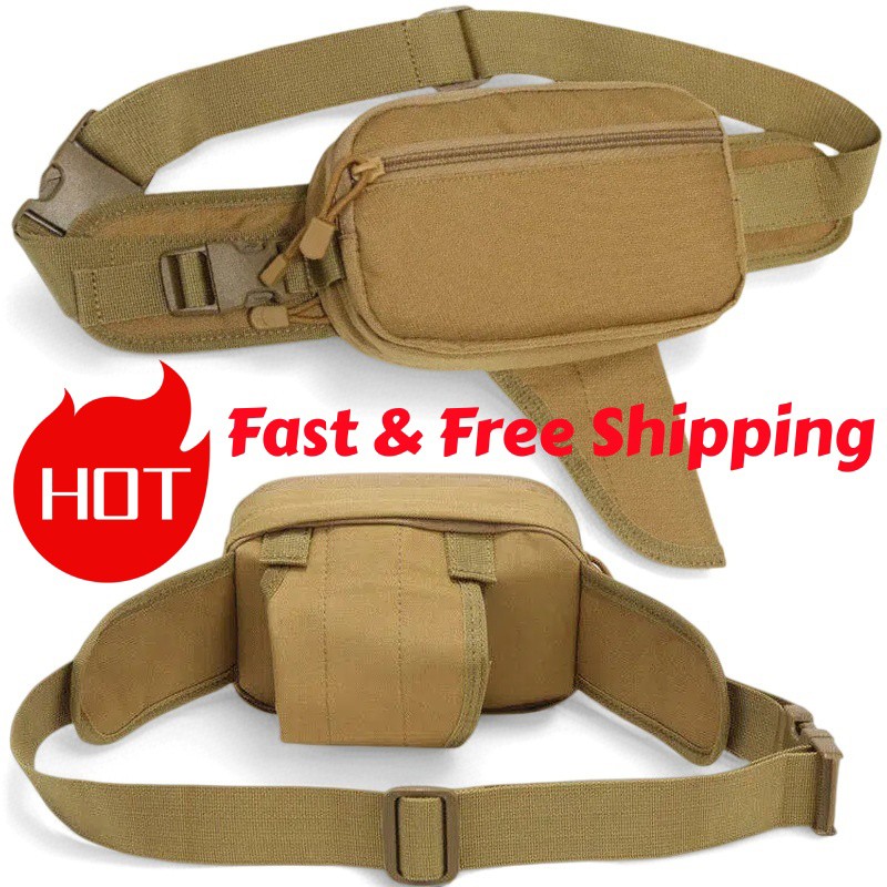 US STOCK Pistol Concealed Carry Waist Bag Holster Gun Pouch Case Magazine Pouch