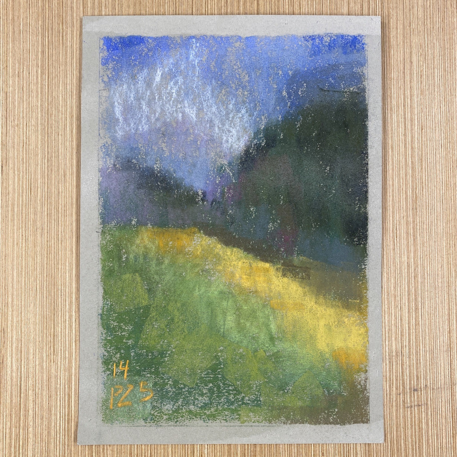 Drawing Art Landscape Pastel On Paper 9x12 Original Impressionism Abstract Color