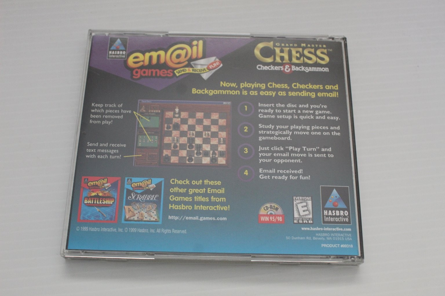 Grand Master Chess Checkers Backgammon Software PC CD-ROM Hasbro