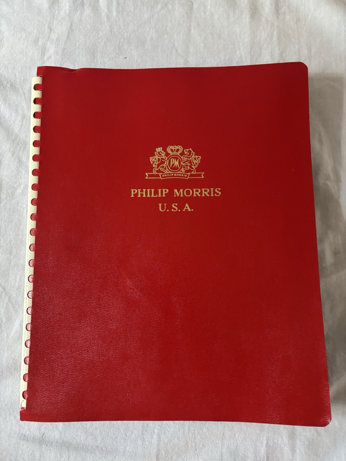 Vintage Philip Morris USA Photo Spiral Book, Binder 9.5 X 11.5 Collectible