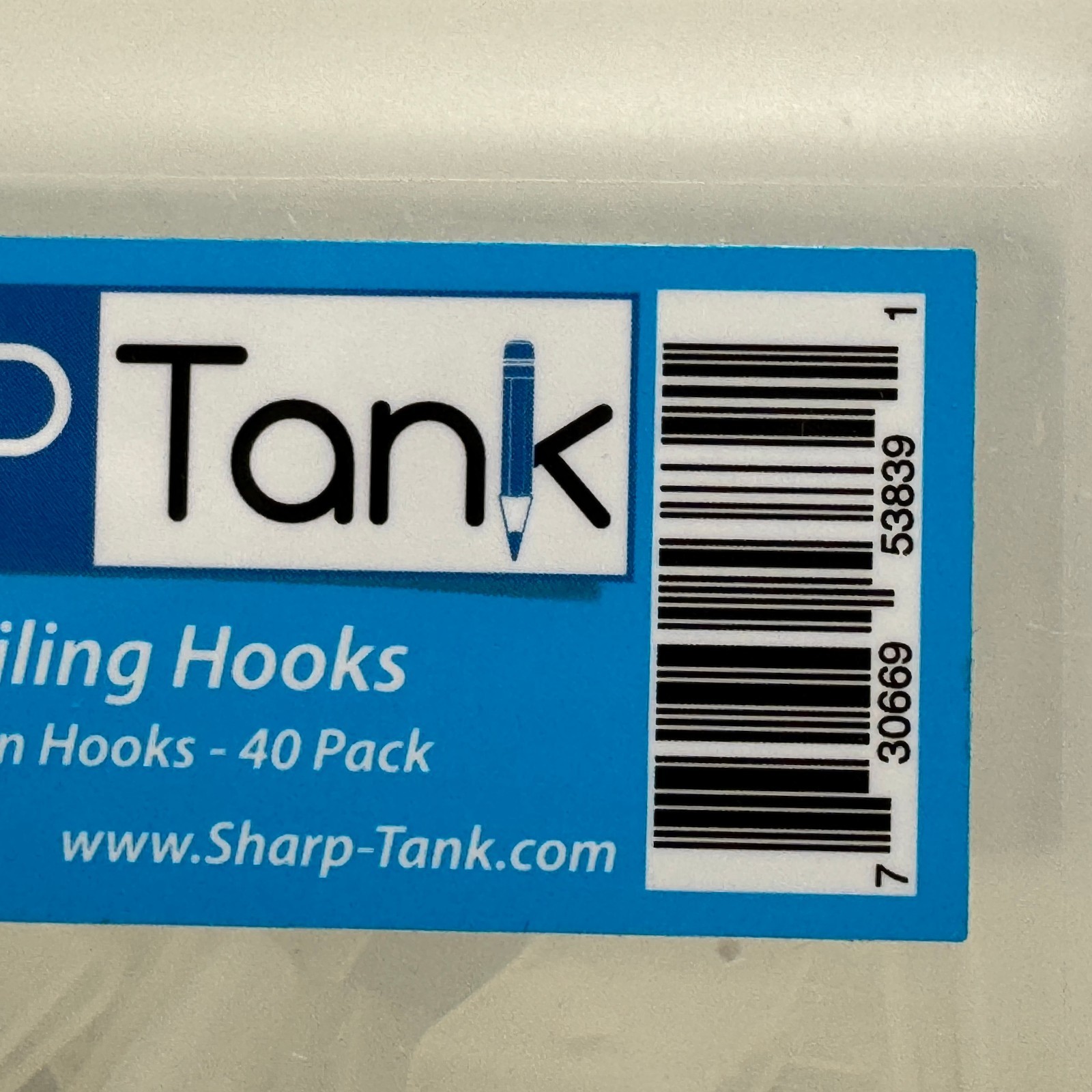 Sharp Tank Clear Ceiling Hooks Hinged Lexon 40 Pack Plastic Metal Hangers