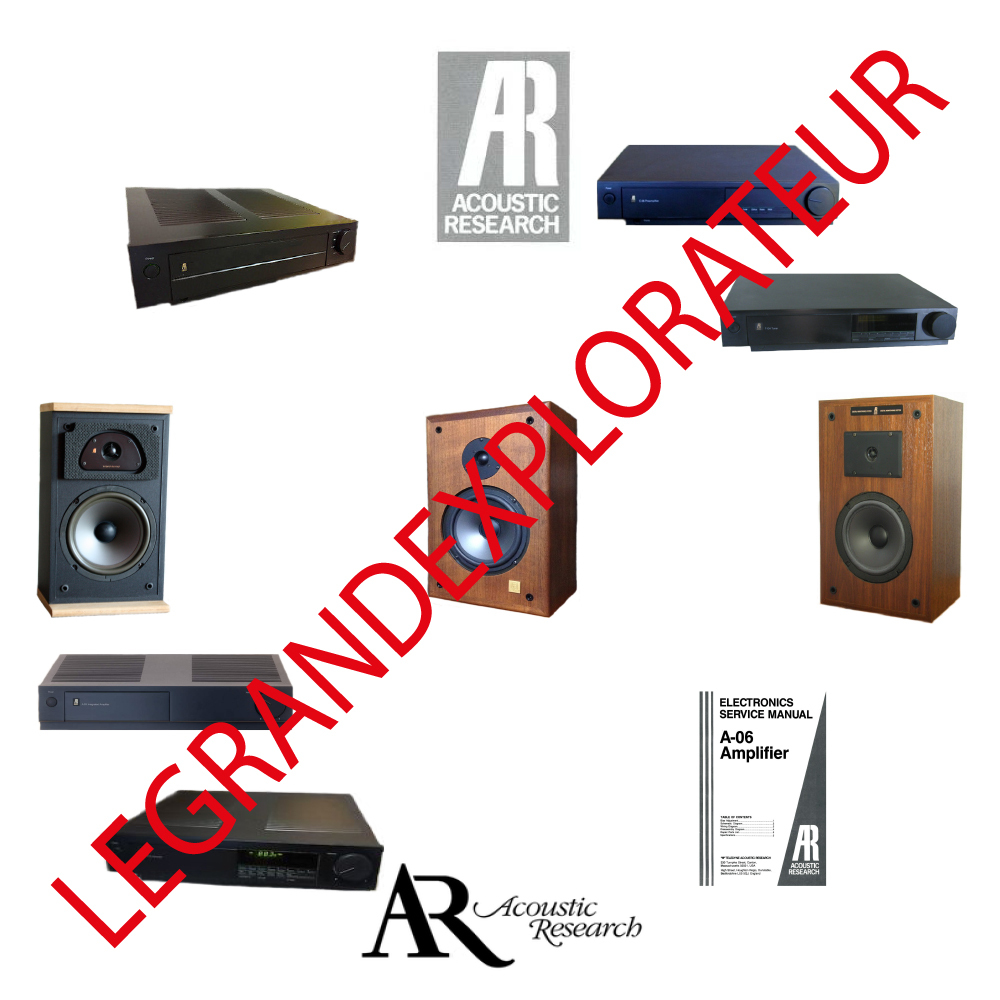 Ultimate Acoustic Research Owners Repair & Service schematics manuals manual DVD