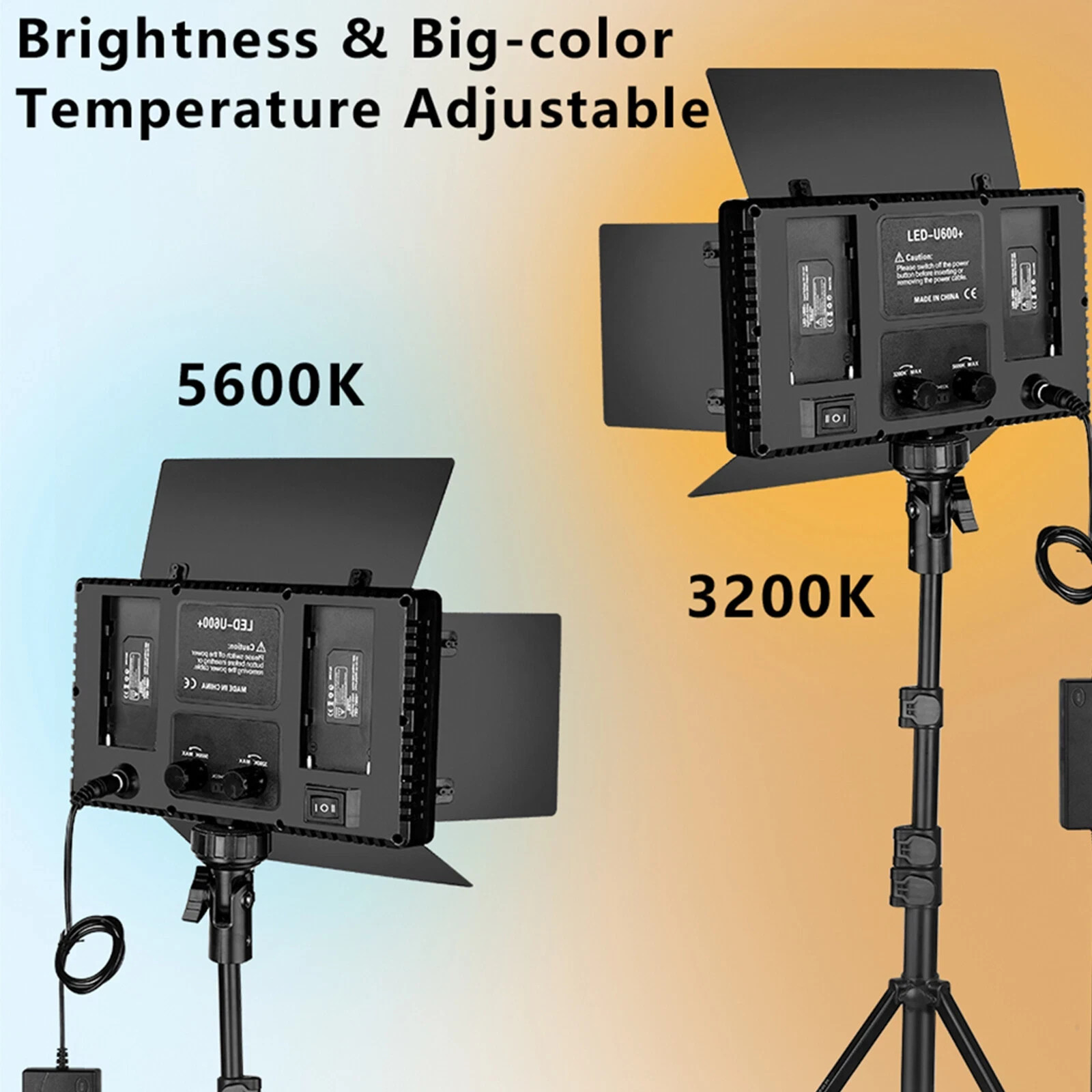 U600 RGB 30W Rectangular Ring Light For Video & Photo 3200K - 6500K