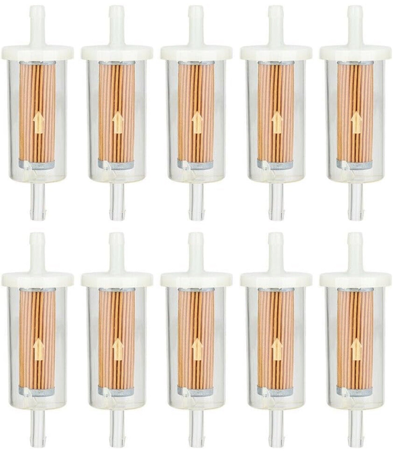 10 Pack Fuel Filter for 845125 695666 691035 493629 14469B 30 Micron 1/4 Gas