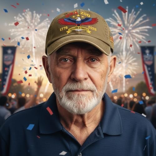 250th Anniversary Commemorative Embroidered Baseball Cap, Adjustable Cotton Hat