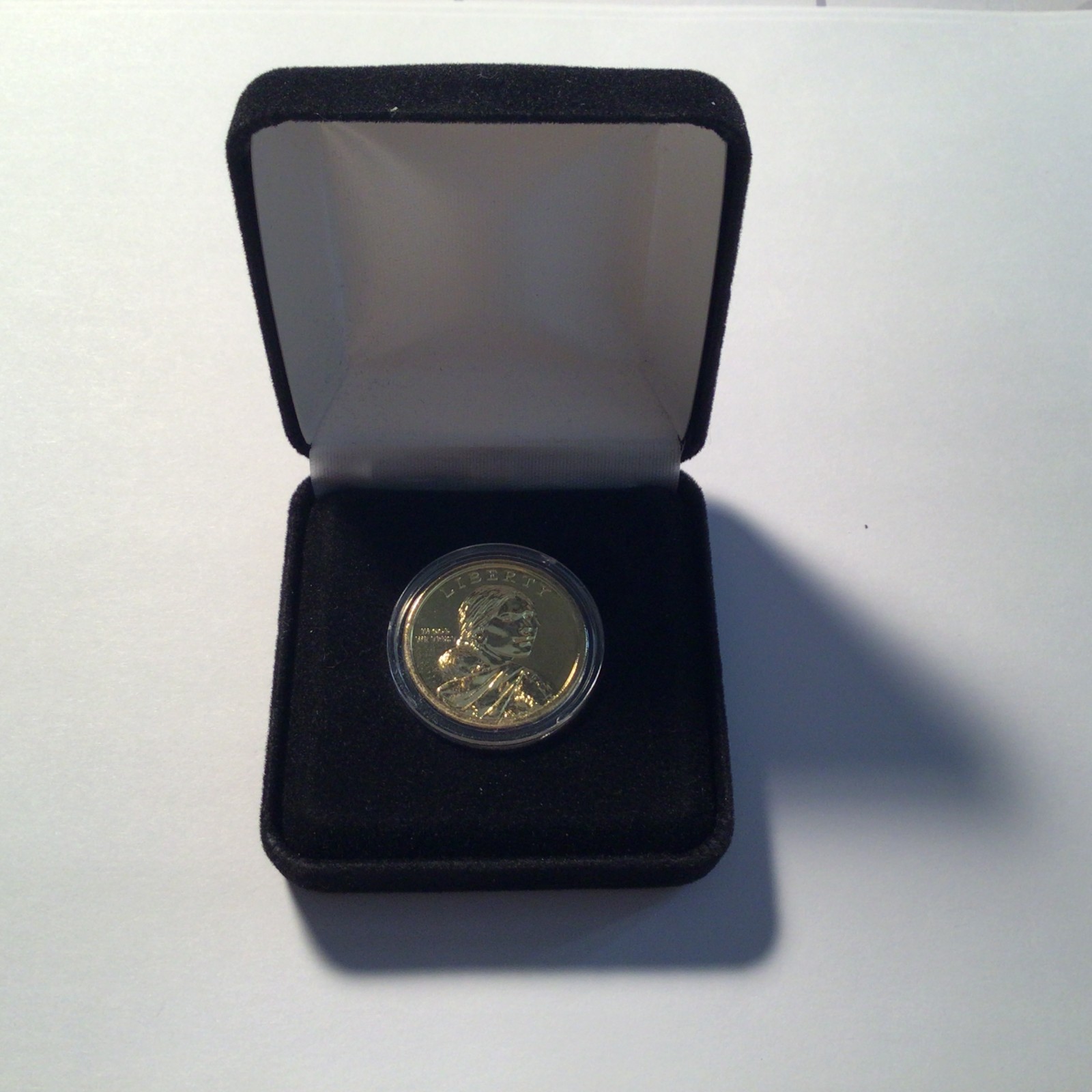 2010 $1 Sacagawea Uncirculated Dollar Coin, 24k GOLD Plated with COA