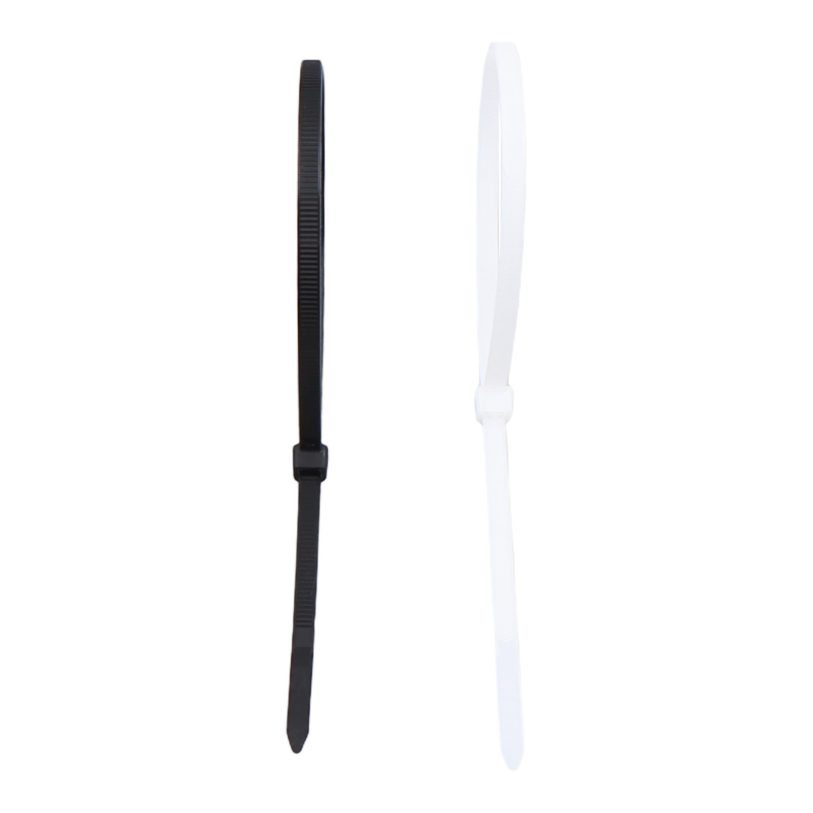 Nylon Self-locking Cable Ties 12" 50 lbs — 1000-Pack Black, 100-Pack White