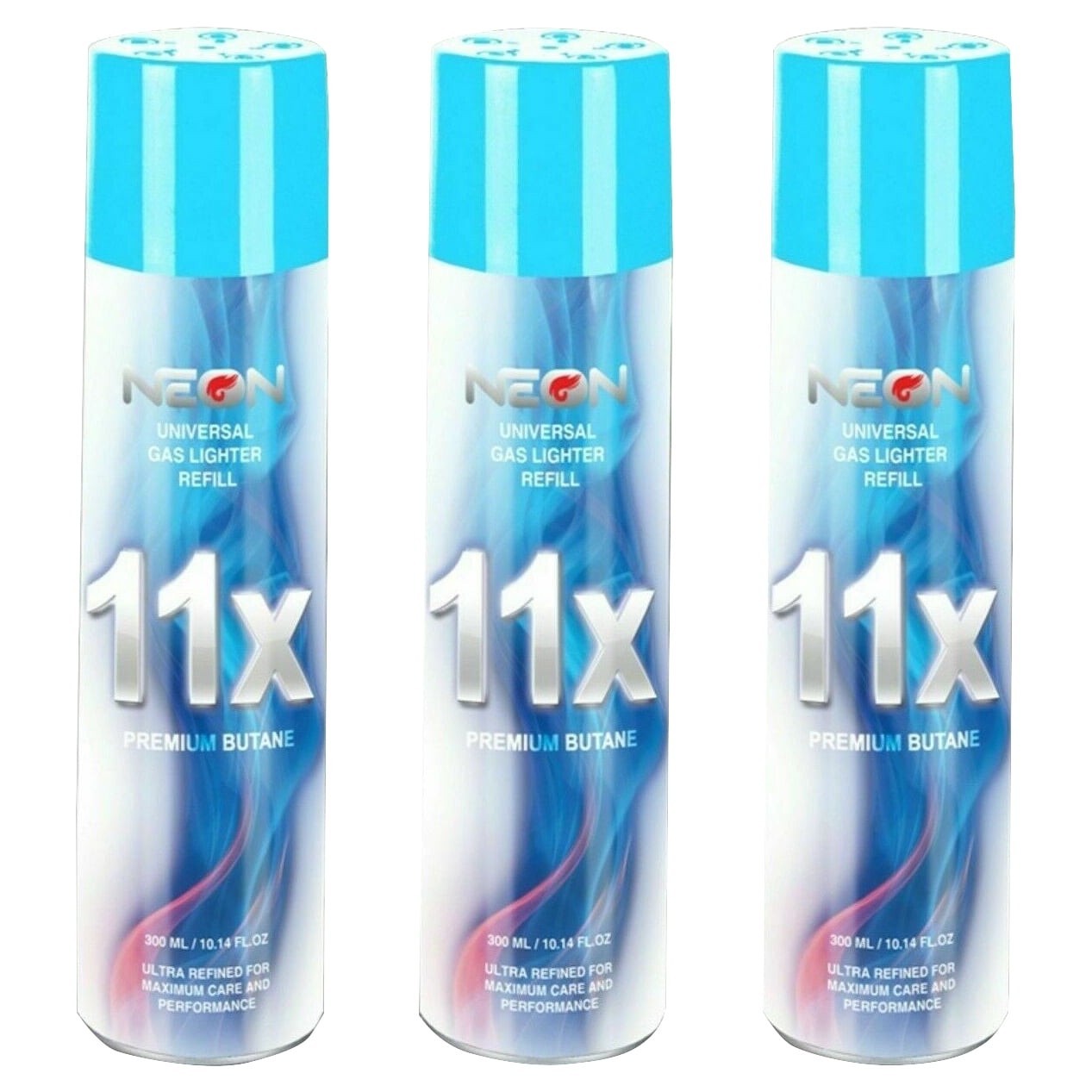 Neon Gas Refill Butane Universal Fluid Fuel Ultra 11X Refined 10.14 Oz (3 pack)