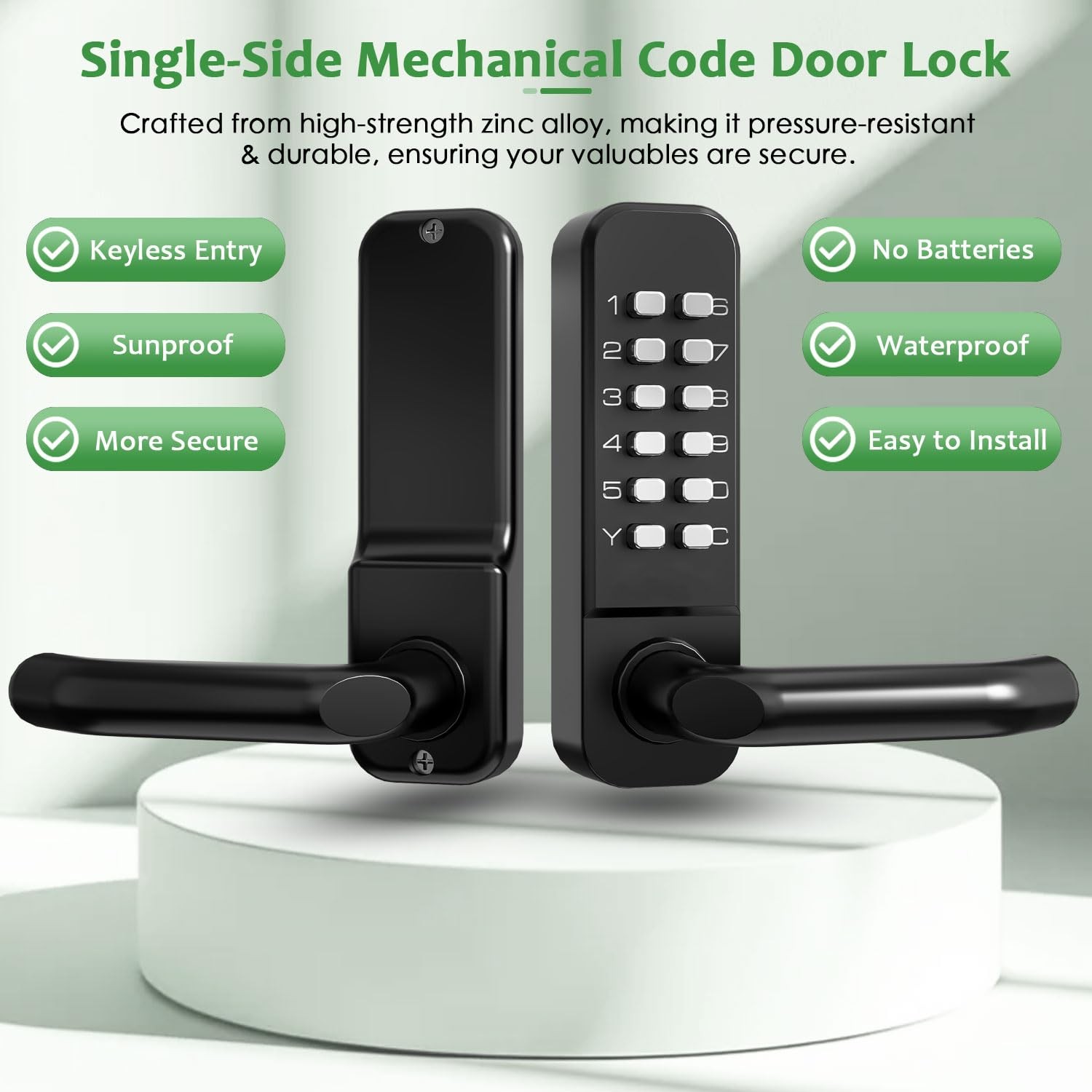 Bh Railing High-Security 12 Digit Keypad Mechanical - Mechanical