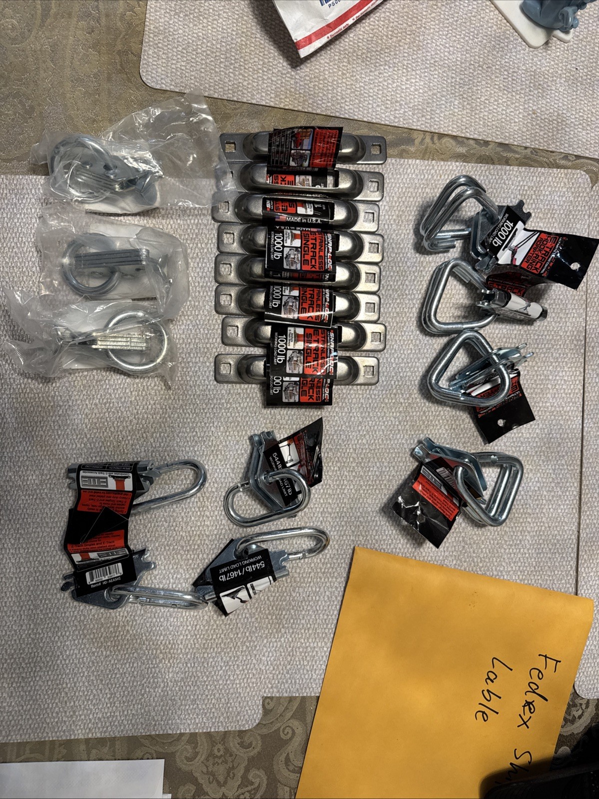 19 Pieces SNAP-LOC E-Track Snap-Hook Parts
