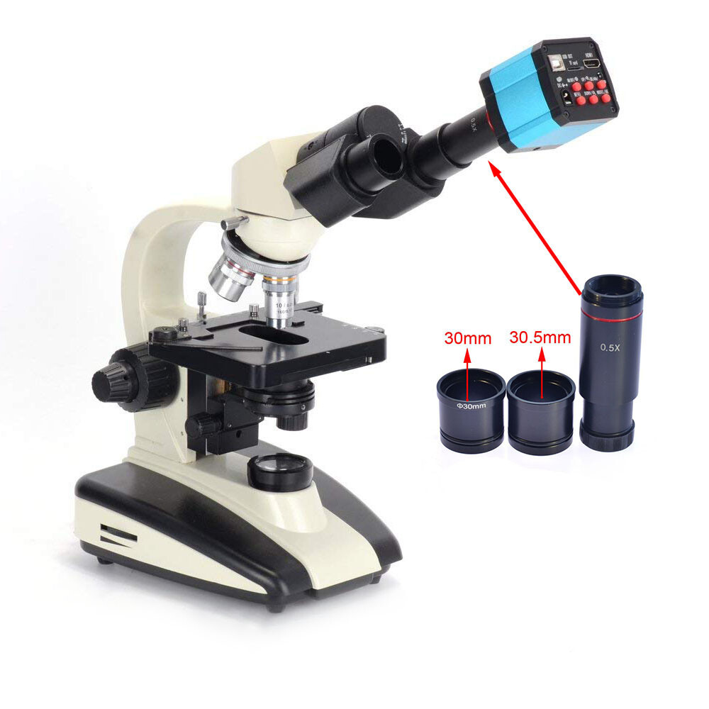 0.5X C-Mount 30/30.5mm Adapter Ring Electronic Eyepiece CCD Camera f Microscope