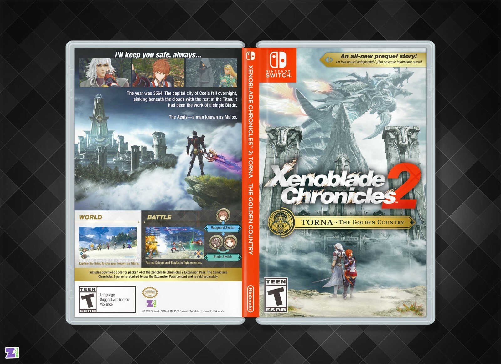 Xenoblade Chronicles 2: Torna - The Golden Country, MyNintendo Reversible Cover