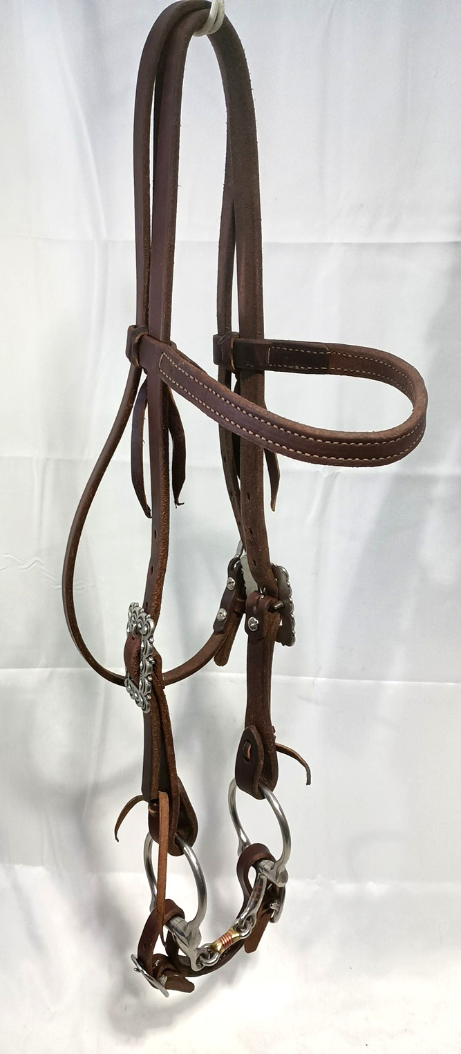 Weaver Leather Headstall with Bit and Chinstrap, Excellent Used Condition!