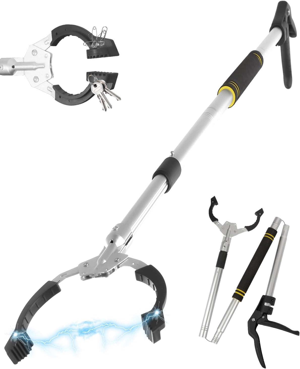 Grabber Reacher Tool, 53 Inch Trash Picker Upper Grabber Heavy Duty Aluminum Lon