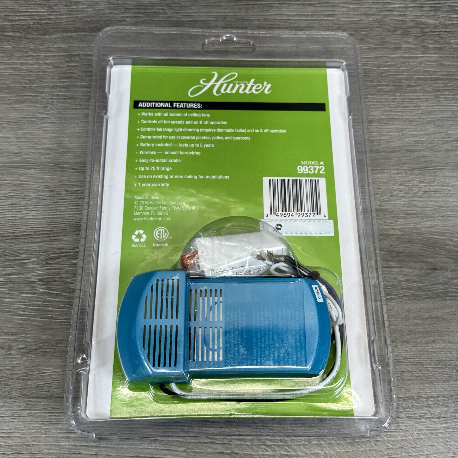 NEW Hunter 99372 Universal Multi Function Fan Control w/Remote & Holder SEALED