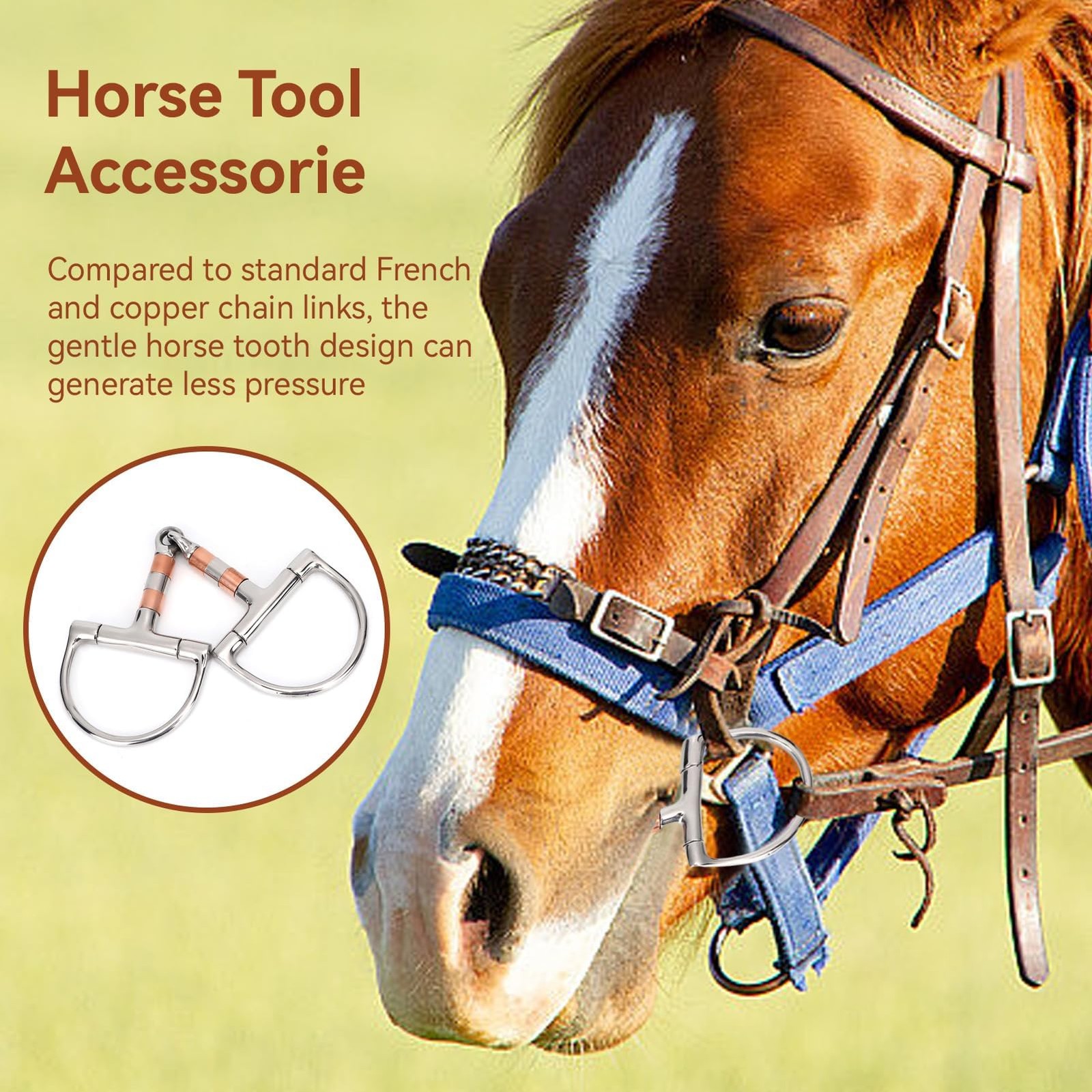 Horse Bits, Professional Ring Snaffle Bit With Jointed Copper Mouth Snaffle...