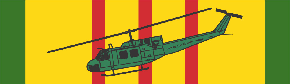 Vietnam – UH-1H (Color) Decal - 6.00" Wide x 1.74" Tall Decal
