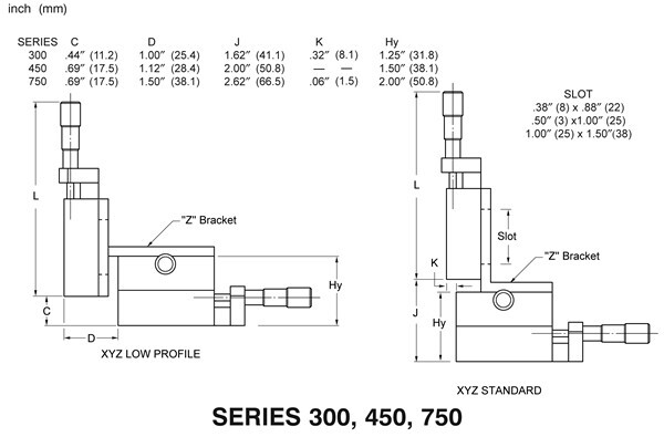 DEL-TRON 450 450-X BALL SLIDE POSITIONING STAGE