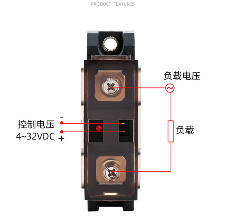 Industrial solid state relay SAM4080D 80A In=4-32VDC Load=24-480VAC