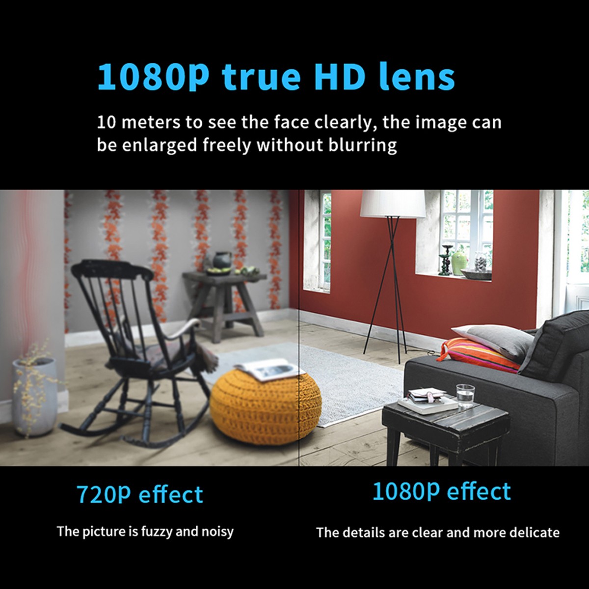 Mini WiFi Camera HD 1080P IP Motion Detection Camcorder Home Security Cam