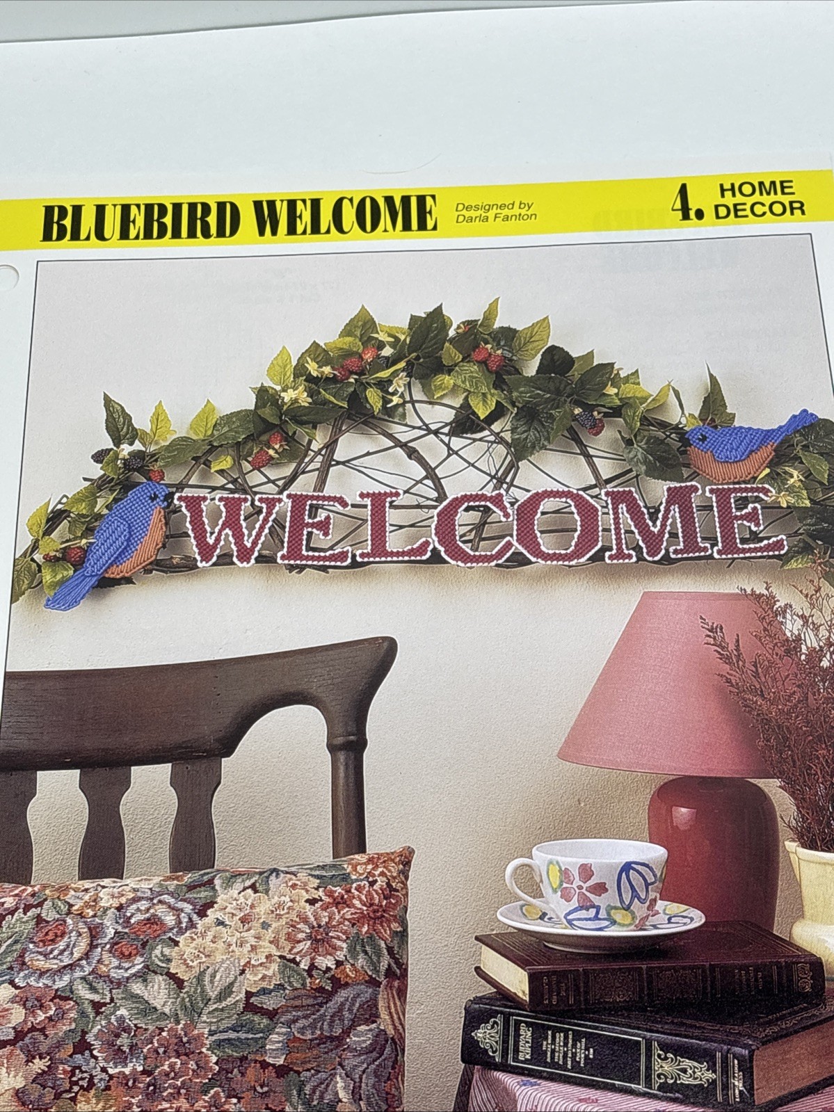 Bluebird Welcome Annie's Attic Plastic Canvas Pattern Page