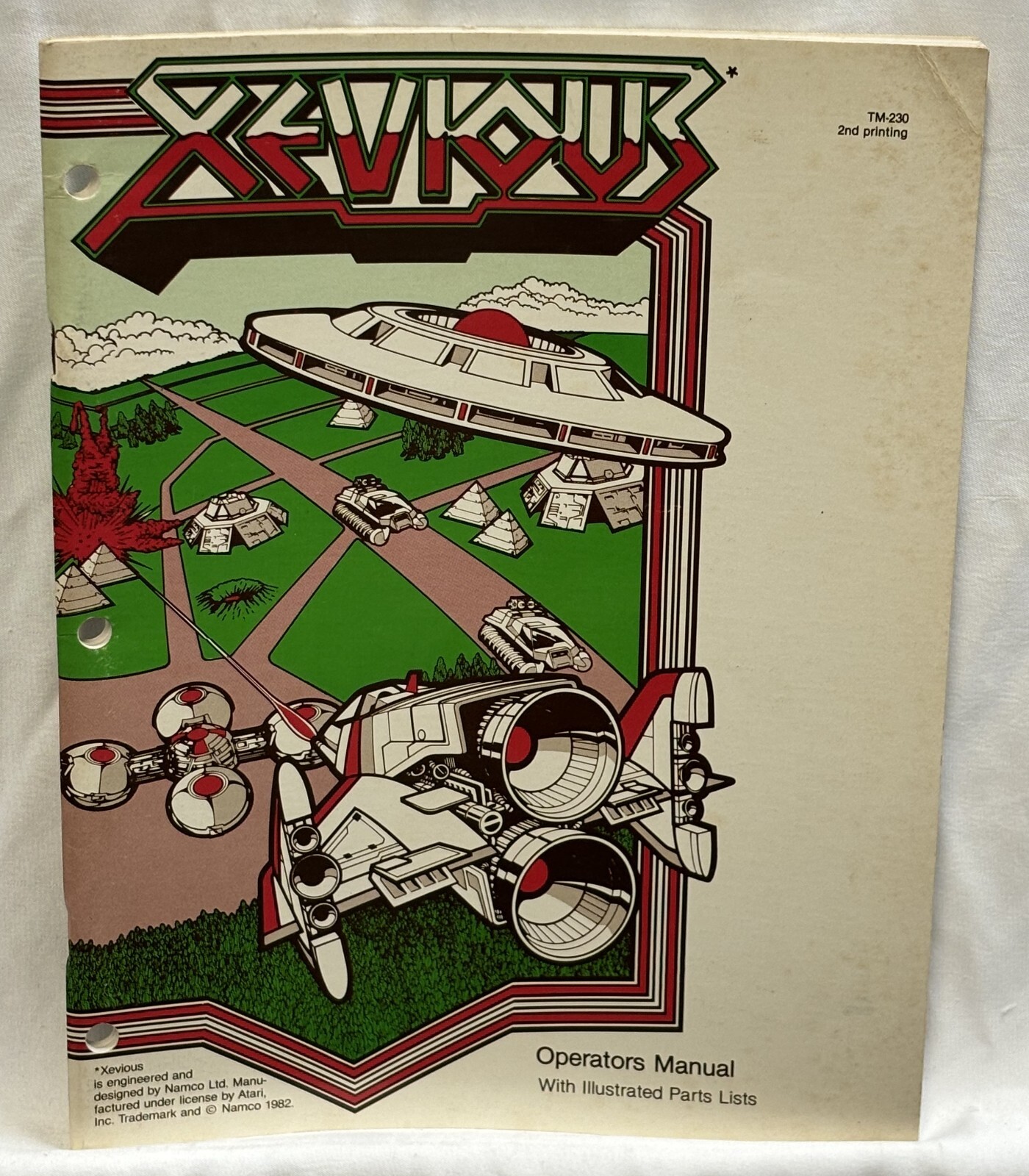 ORIGINAL-ATARI-XEVIOUS-OPERATORS MANUAL