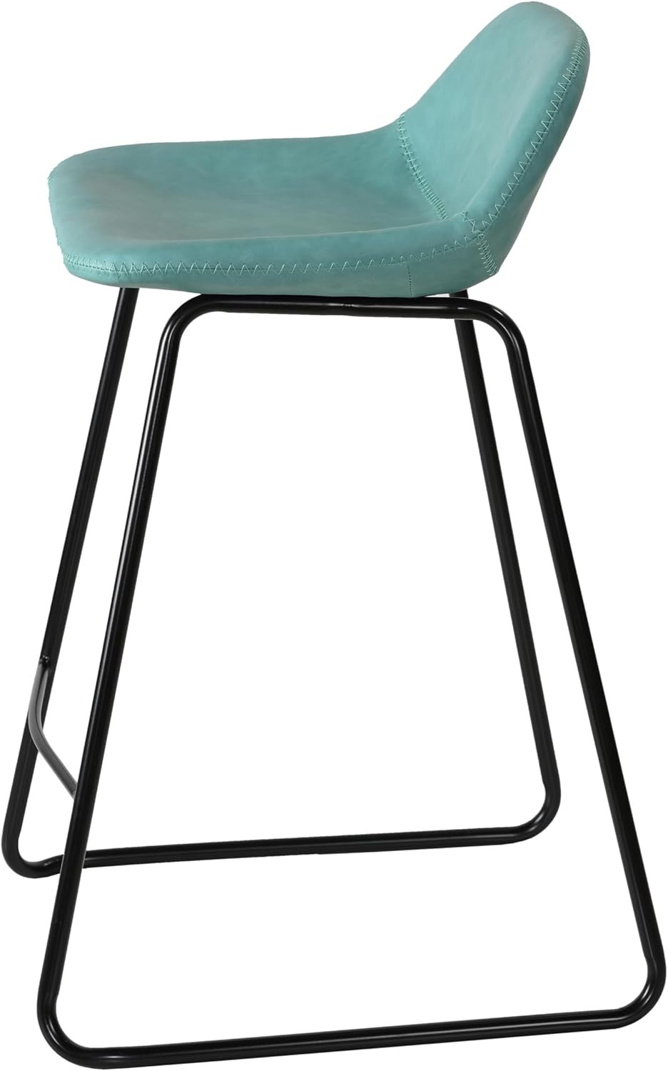 Ava Counterstools Aqua Blue Faux Leather Set of 2