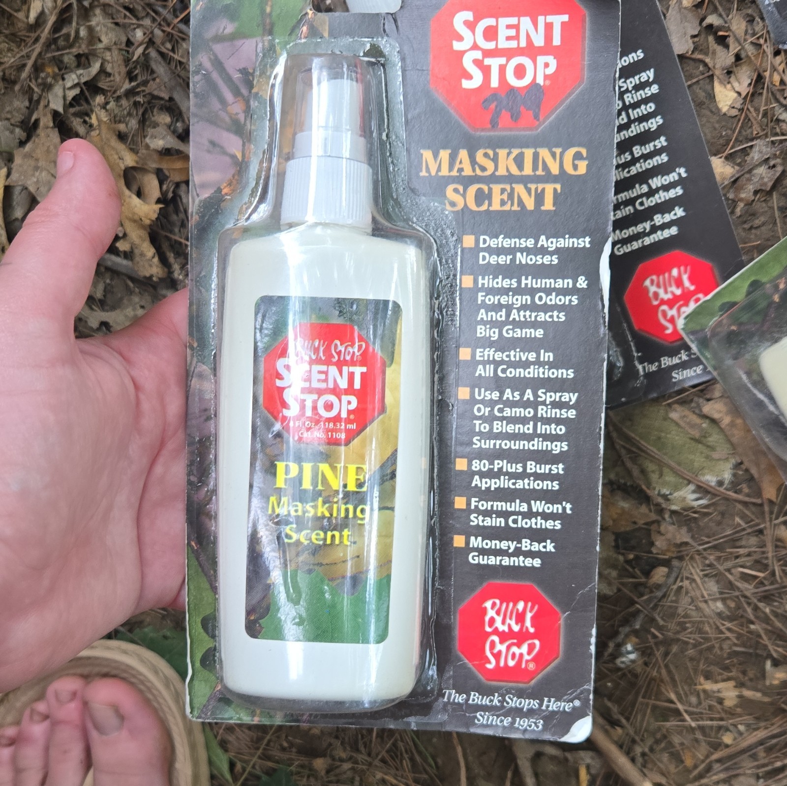 Scent Stop Pine Masking Scent Spray for Deer 4.5 fl oz Bottle Model 1102-Pine