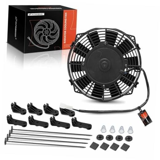 7.5'' Slim Fan Pull Universal Electric Radiator Cooling Fan Assembly, 7.5 inch