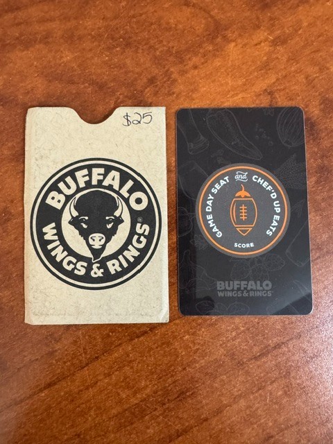 Gift Card - Buffalo Wings and Rings $25