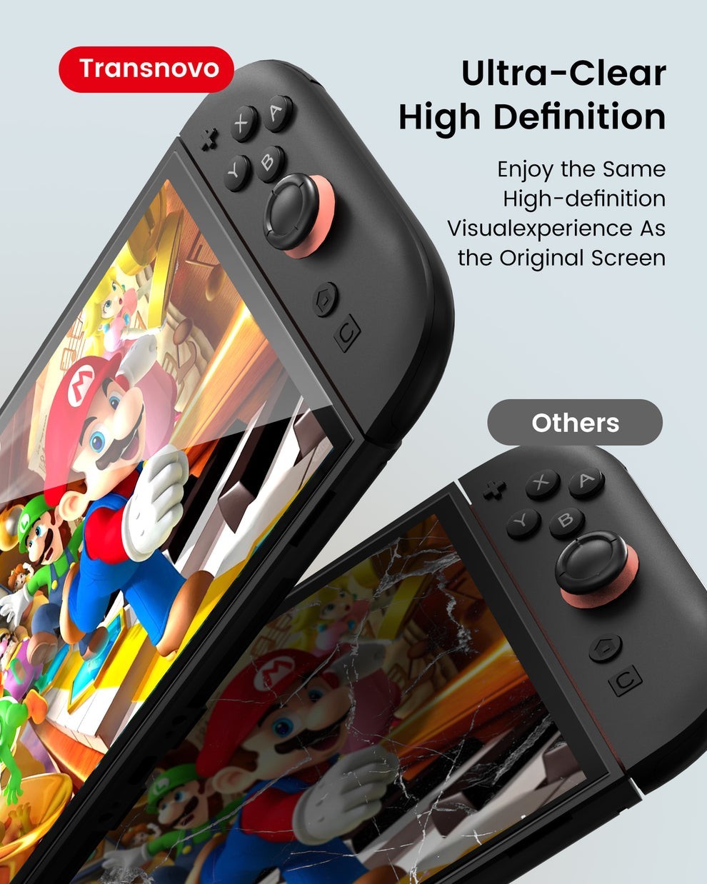 For Nintendo Switch 2 Tempered Glass Screen Protector With Plastic Frame