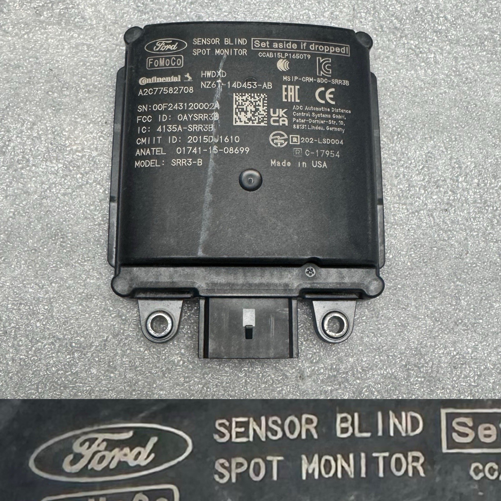 2022-2024 FORD MAVERICK REAR LEFT OR RIGHT BLIND SPOT RADAR NZ6Z-14C689-A OEM