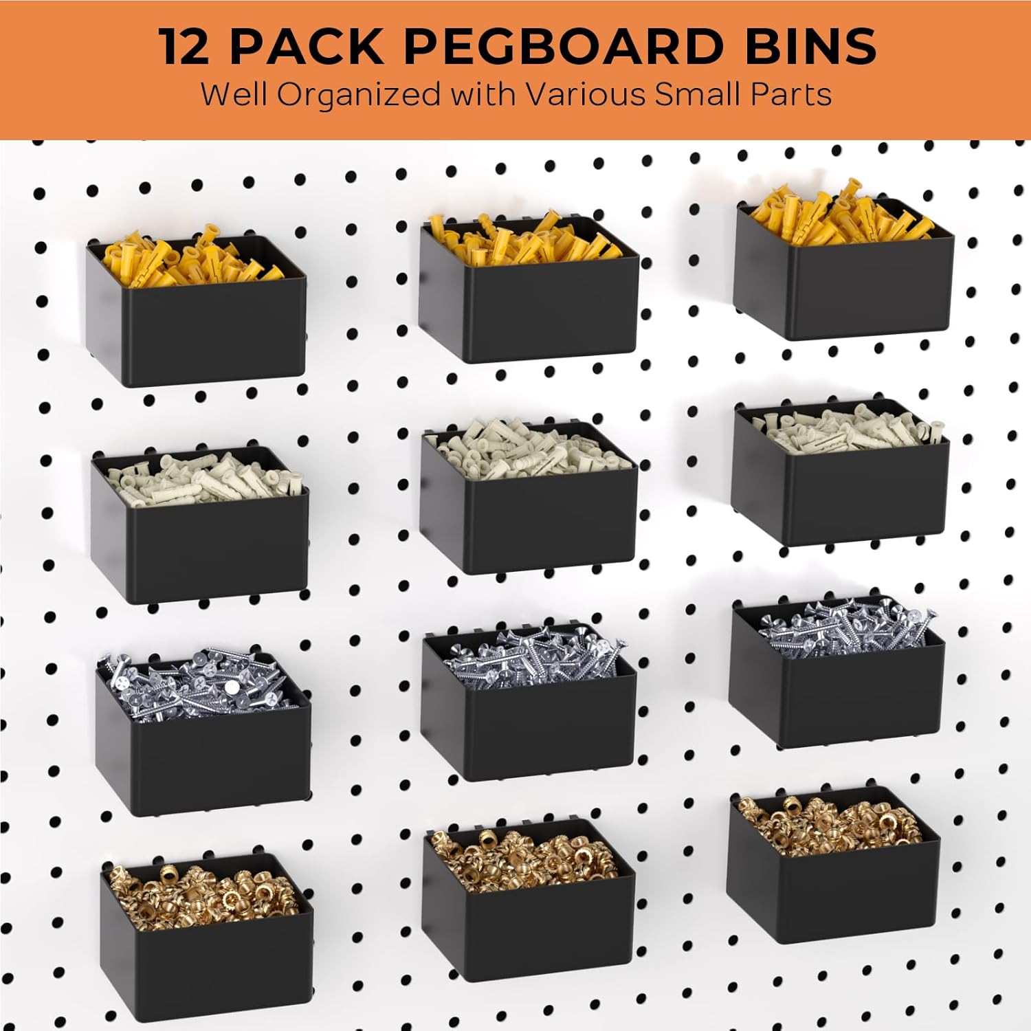 INCLY 278PCS Pegboard Accessories Organizer Kit, Peg Board Hooks Assortment with