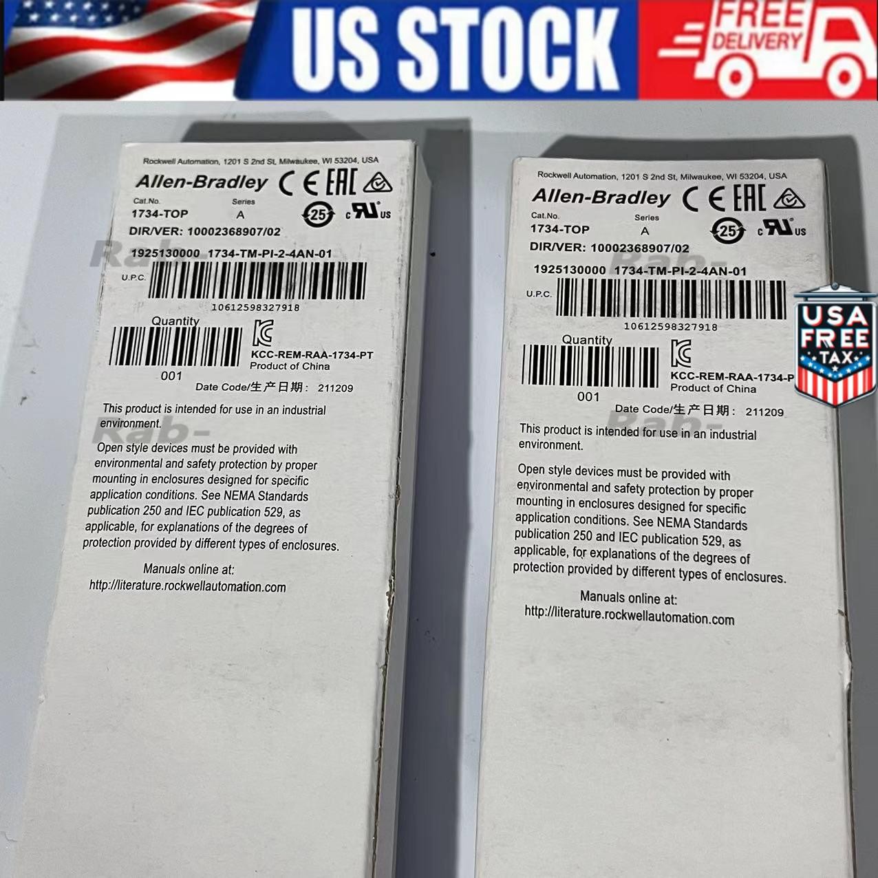 Allen Bradley 1734-TOP POINT I/O 1734TOP Terminal Base 1734TOP US Free Tax
