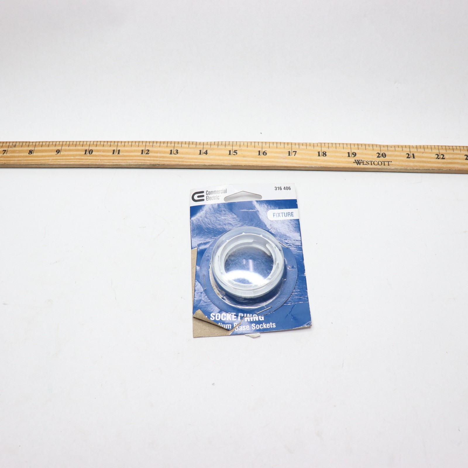 (2-Pk)Commercial Electric Shade Ring for Medium-Base Sockets Aluminum 2" 316 406