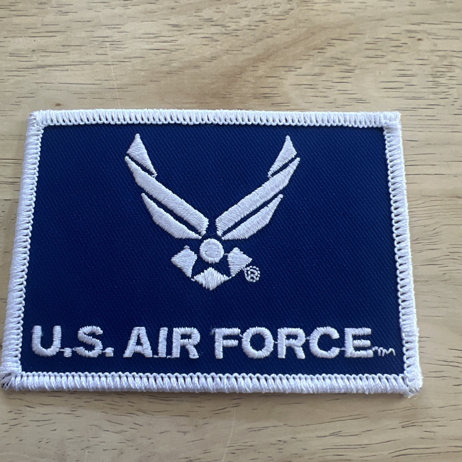US Air Force Logo SQ Embroidered Iron On Patch - USAF New