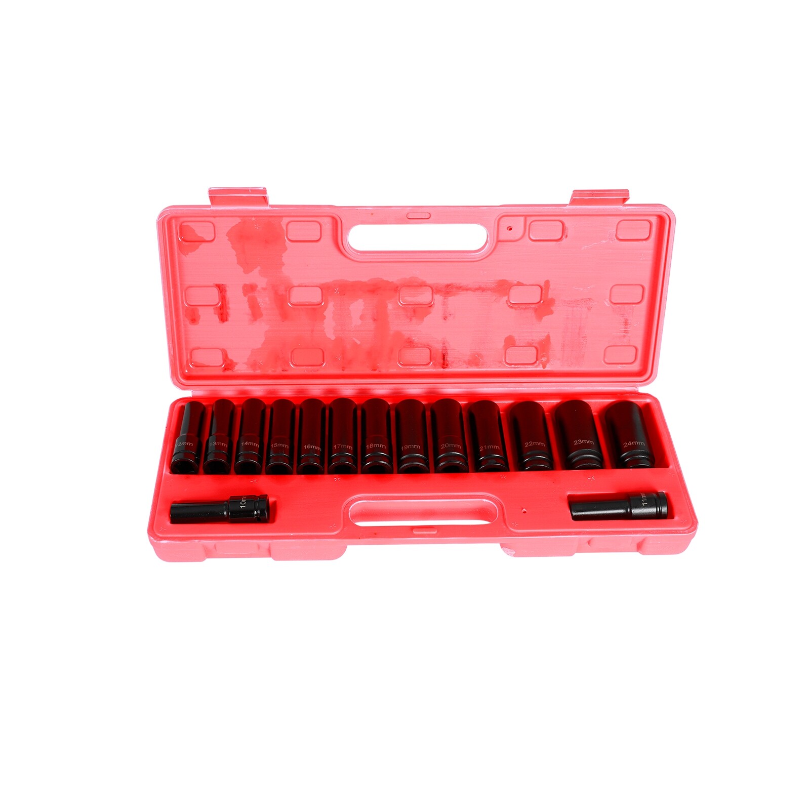 1/2” DRIVE DEEP IMPACT SOCKET SET METRIC 6 Pt 10-24mm 15PC FULL SET