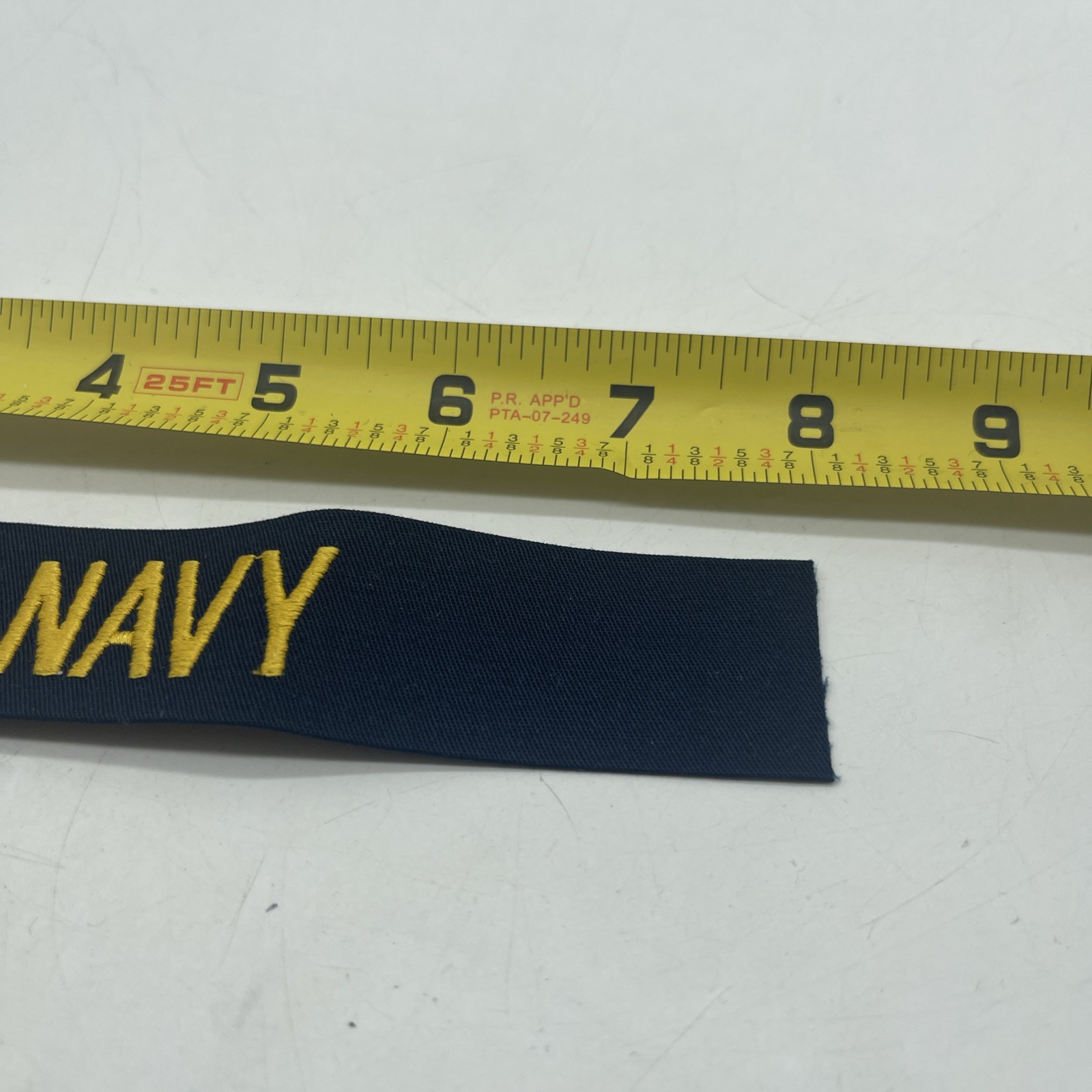 U.S. Military Navy Naval Cuff Patch “U.S. NAVY” Cuff Collar Tab Label Yellow