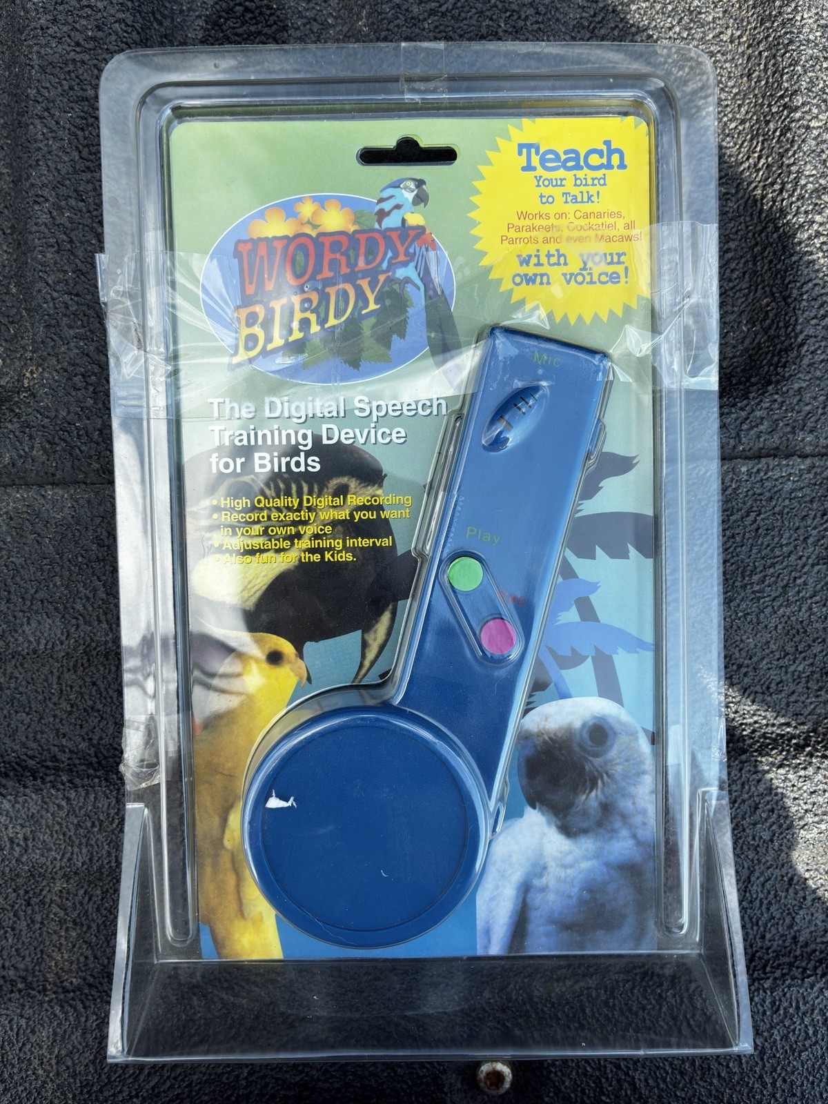 Wordy Birdy The digital speech training device for birds Vintage - New Open Box