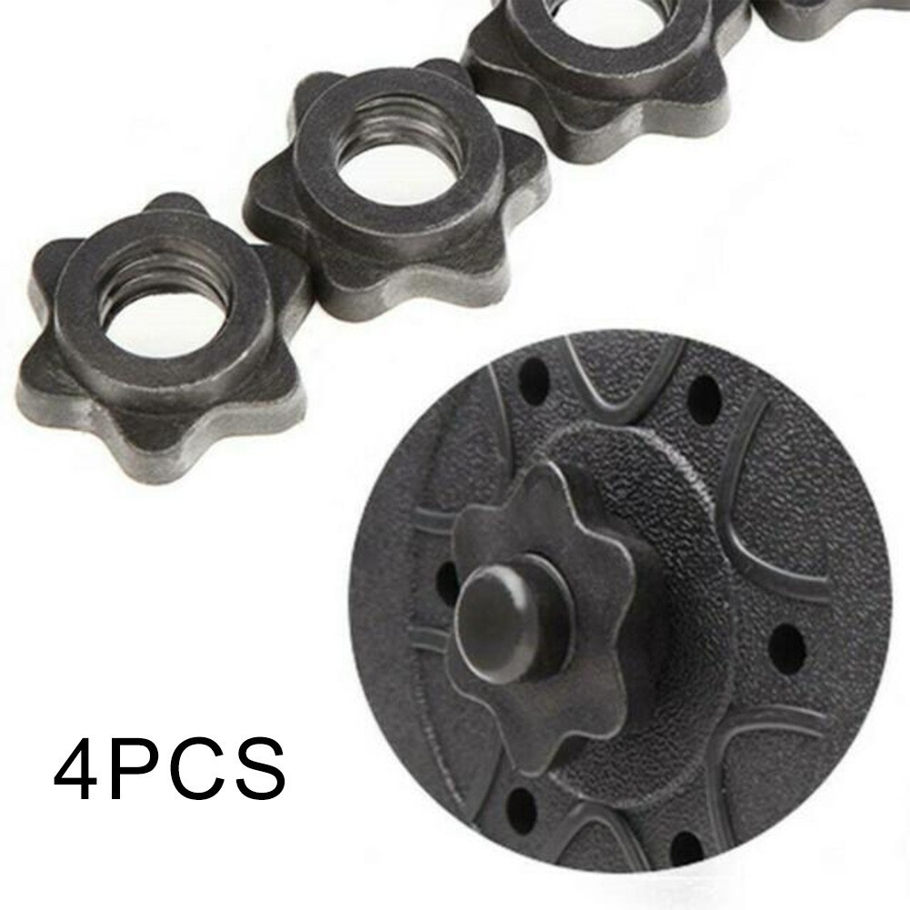Spinlock Collars Dumbbell Lock Nut Screw Collars Spinlock 4Pcs Bar Barbell